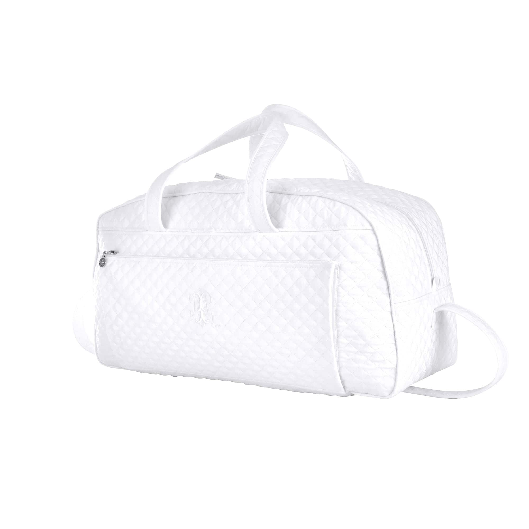 white weekend bag