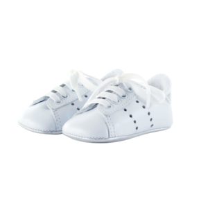 White leather sneakers for baby
