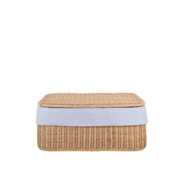 Small natural wicker toy box and Cover cotton