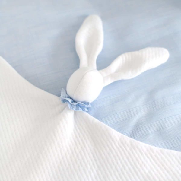 Sweet blue padded rabbit soft toy