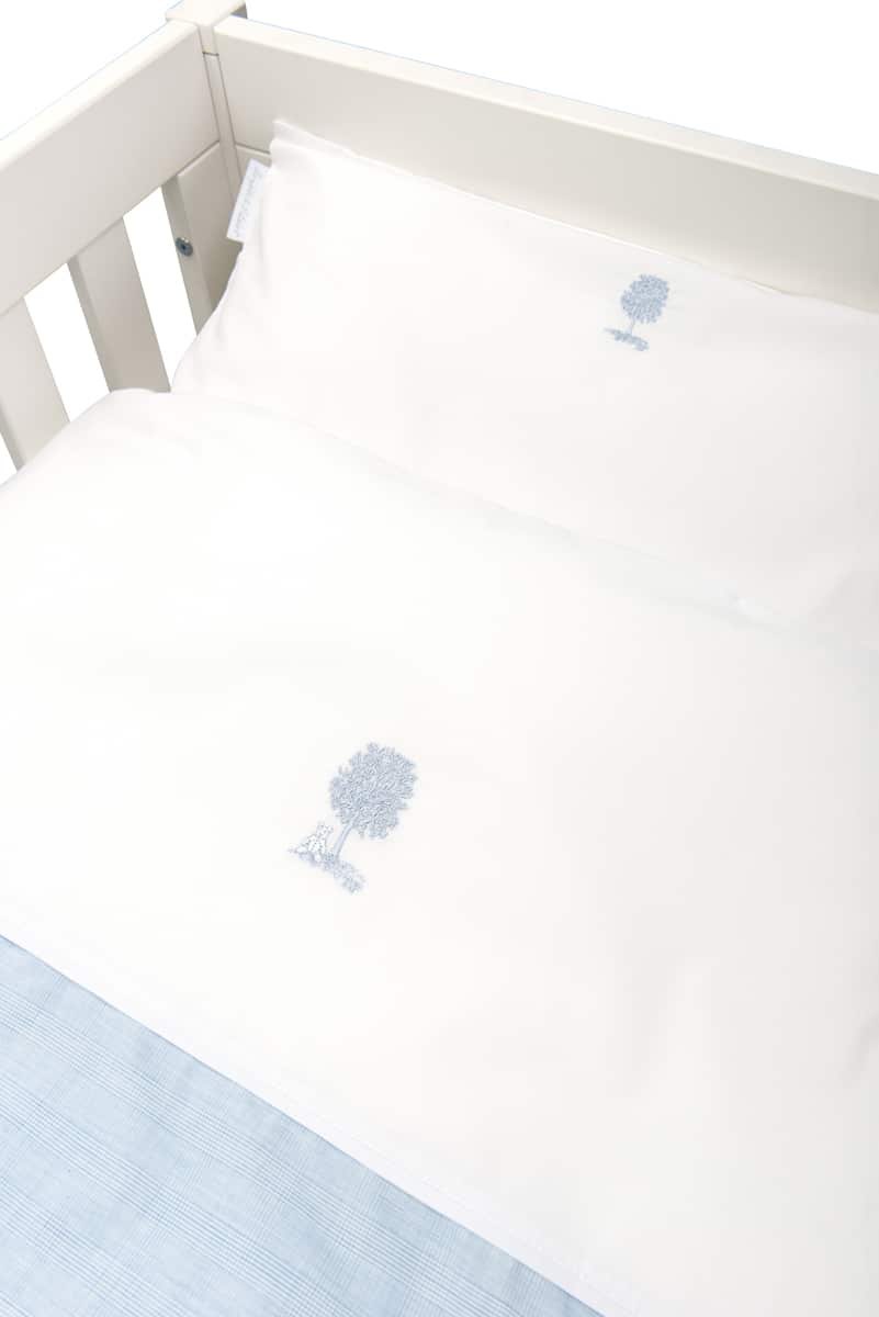 PatiChou 100% Cotton Cot/Crib Set Duvet Cover 120x150 cm & Pillow Case 40x60 cm Bear and Horse 