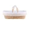 Wicker moses basket with natural fringes