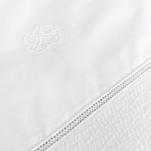 Housse de couette lit 100x135cm, taie d'oreiller, gaufré, blanc, Cotton White