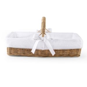 Panier osier anse Cotton White