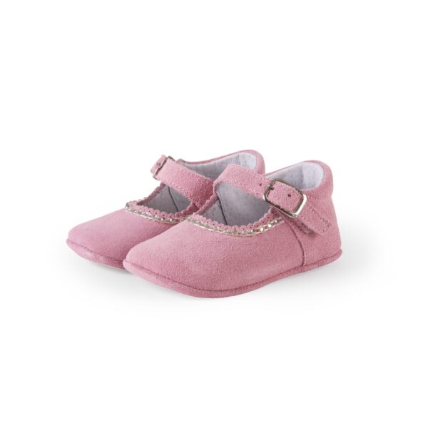 Ballerines bébé roses avec strass