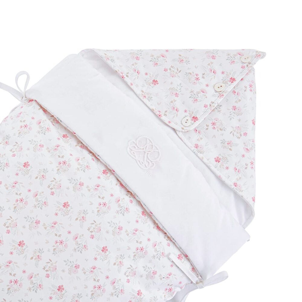 Hooded sleeping bag Pink Flower