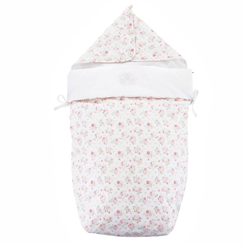 Hooded sleeping bag Pink Flower
