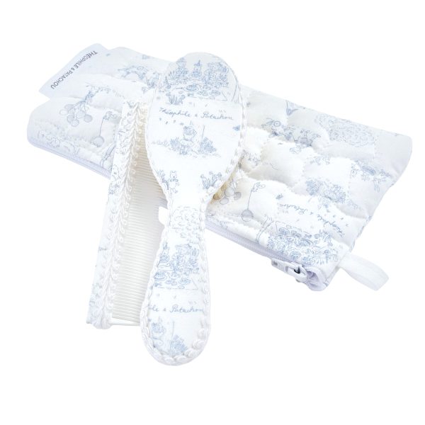 Brosse et peigne - imprimé + pochette