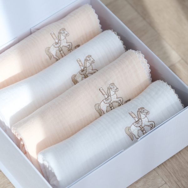 4 langes en tetra 60x60 + valise ivoire / beige