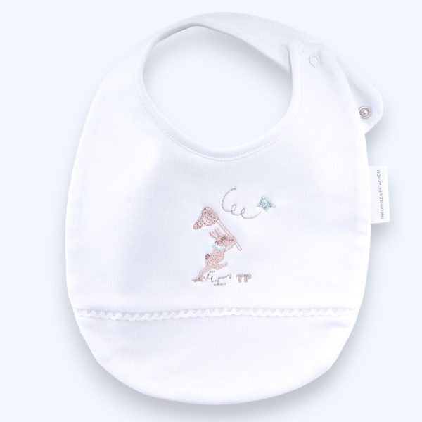 Bavoir jersey lapin - Blanc