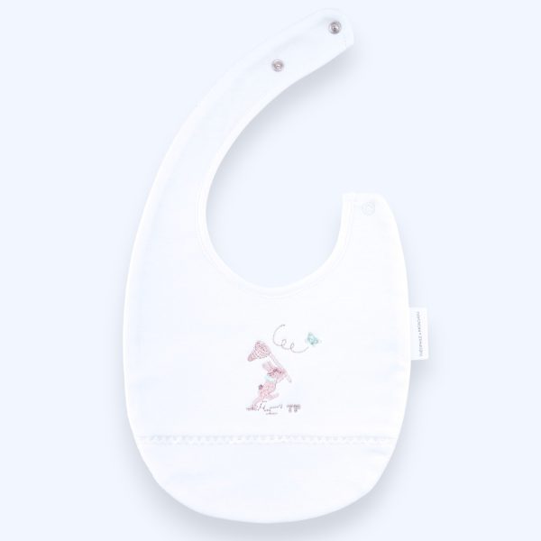 Bavoir jersey lapin - Blanc