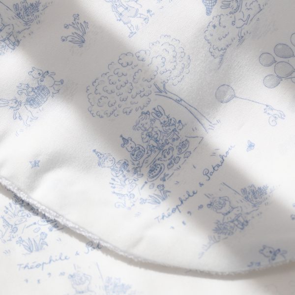 Printed Bib - Light blue