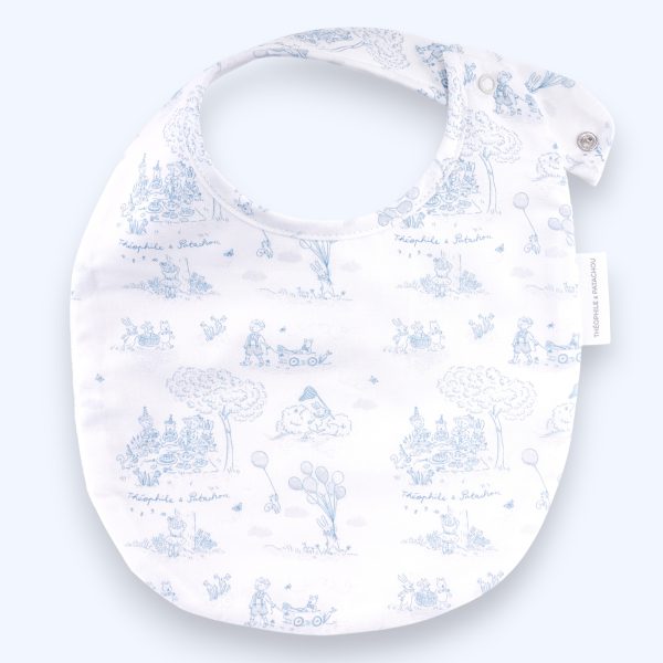 Printed Bib - Light blue