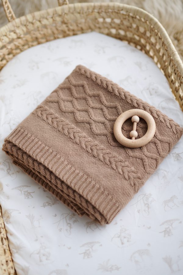 Couverture-châle torsade en cachemire