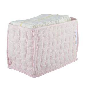 Care basket for nappies rectangular - Quilted