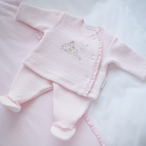 Bloes jersey gewafeld G. Party + Broek - Roze