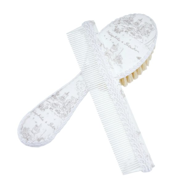 Brosse et peigne - imprimé + pochette