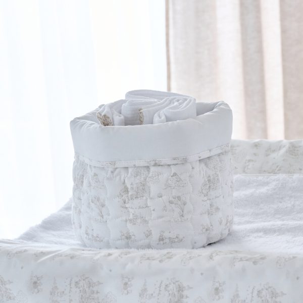 Panier de soins rond - Matelassé imprimé