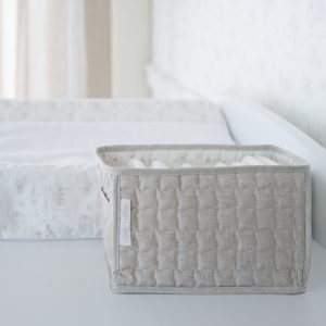 Care basket for nappies rectangular - Quilted